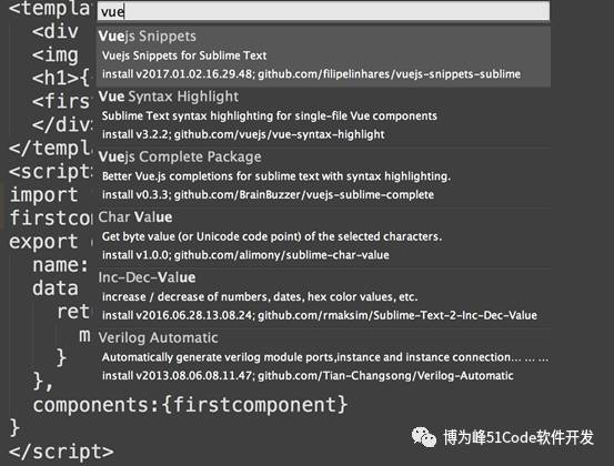 Vue.js学习系列（九）--如何在sublime是vuejs代码呈现高亮状态