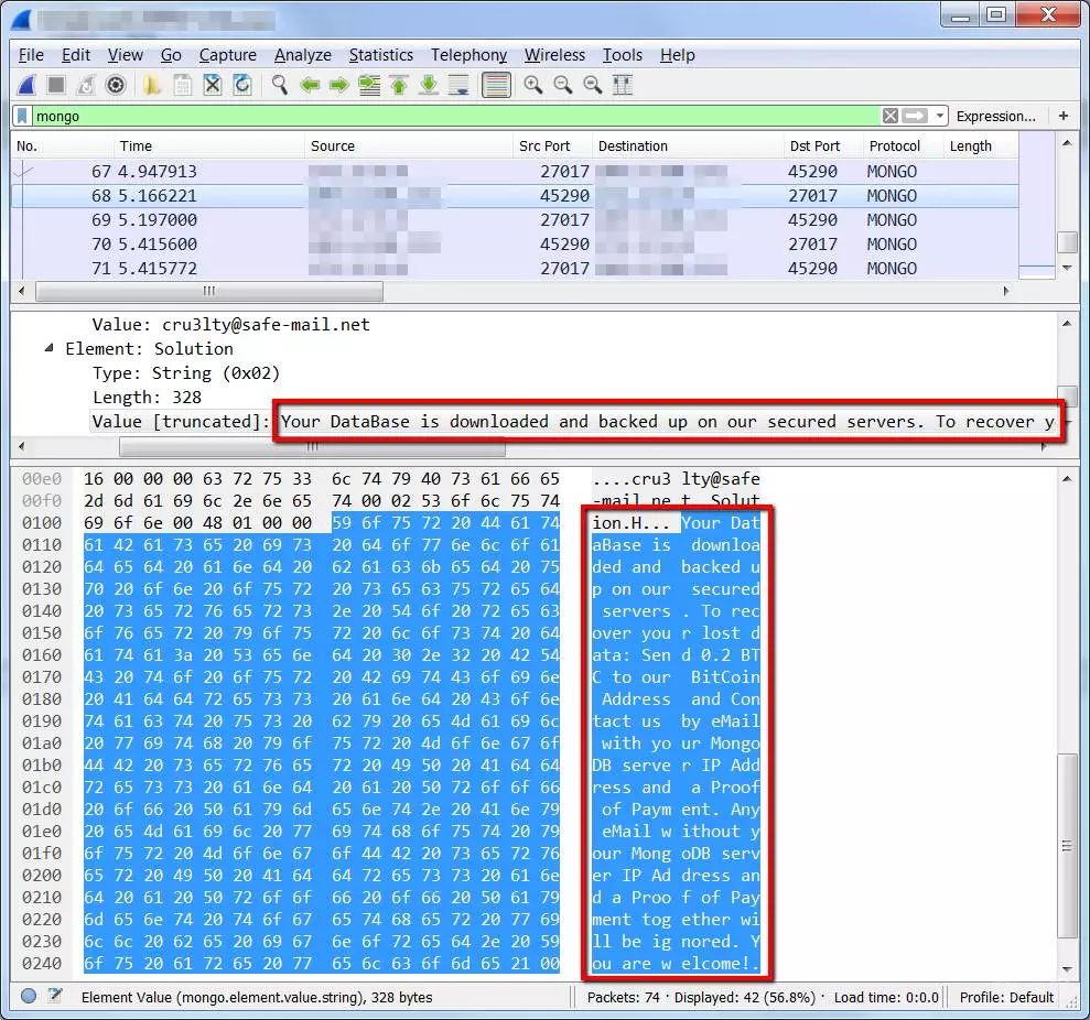 针对MySQL和Mongodb数据库的勒索软件