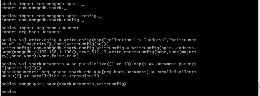 Spark在MongoDB上的读写操作