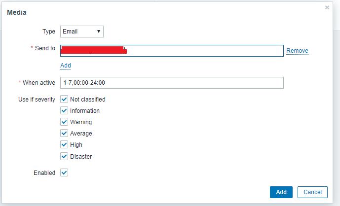 Zabbix email 配置