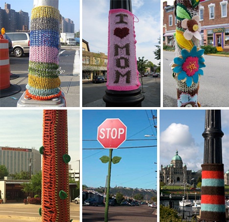 ”Yarn bombing“ 针织涂鸦