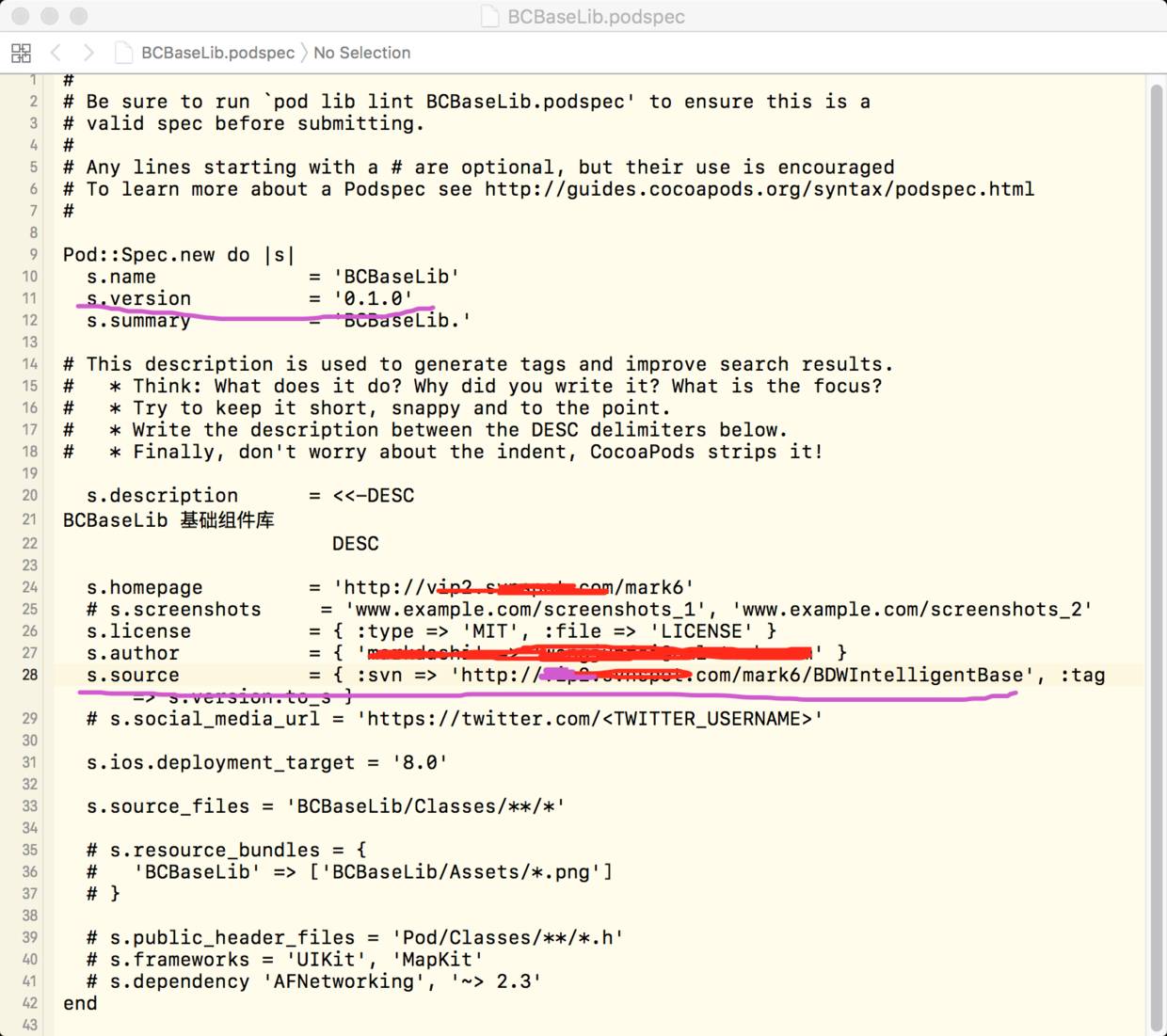 组件化远程私有库解决方案（cocoapods基于git 、svn）----高级版