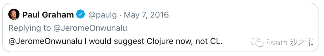 Roam Research 为何选择 Clojure 作开发语言