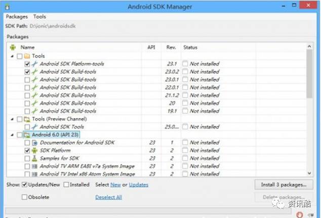 ionic2.x 手动搭建开发环境教程分享(nodejs,jdk,ant,androidsdk)