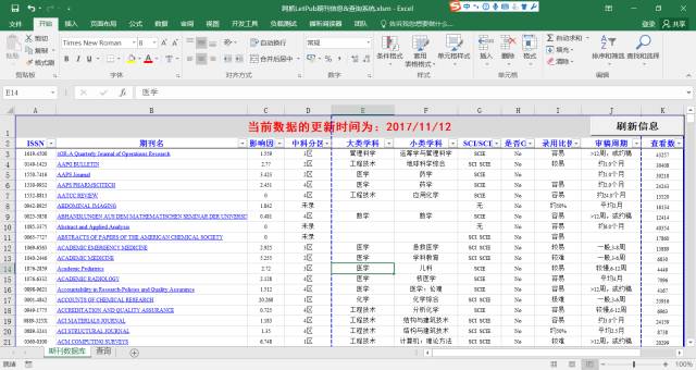 科研从入门到放弃01—期刊数据库查询系统小工具