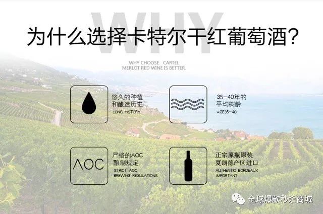 今日爆款【超值量贩送酒具4件套】CCTV上榜品牌 卡特尔法国金标原瓶进口AOP级干红葡萄酒