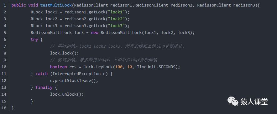 redis并发读写锁，使用Redisson实现分布式锁