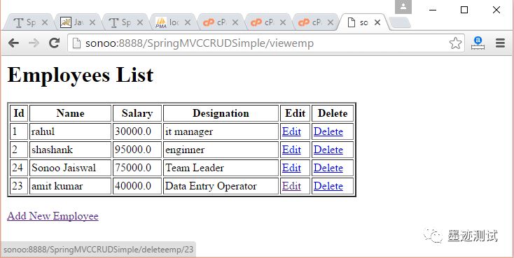 第七章 : Spring MVC教程示例