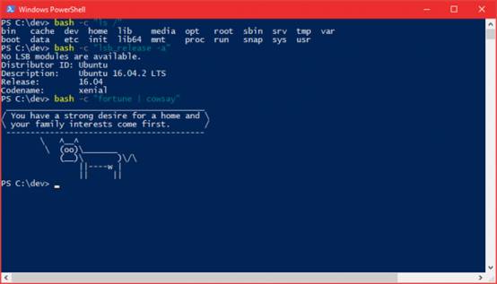 Bash / WSL和Windows控制台的新功能（Windows 10 Creators Update）