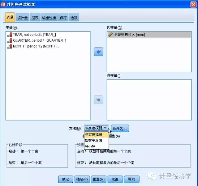 用SPSS做时间序列