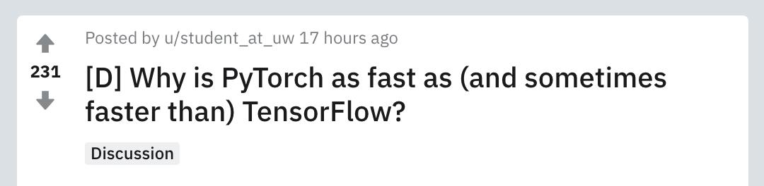 Reddit热议：为什么PyTorch比TensorFlow更快？