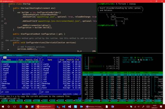 Bash / WSL和Windows控制台的新功能（Windows 10 Creators Update）