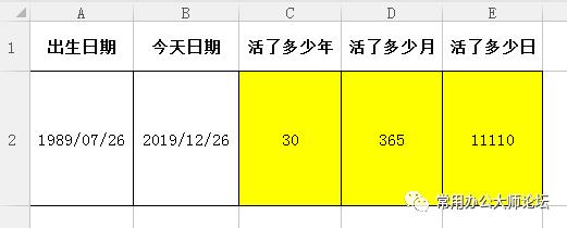 如何用datedif函数计算起止日期间相隔的时间