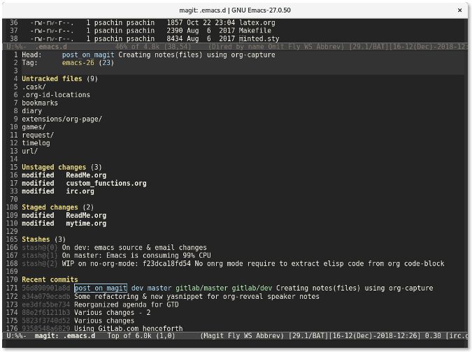 如何在 Emacs 中使用 Magit 管理 Git 项目 | Linux 中国