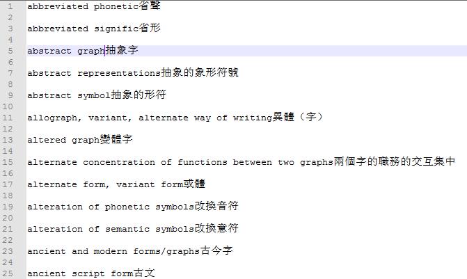 巧用正则表达式整理双语术语数据