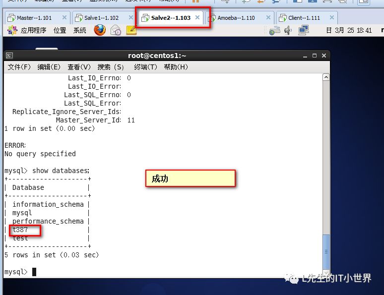 Mysql主从复制与读写分离实验文档