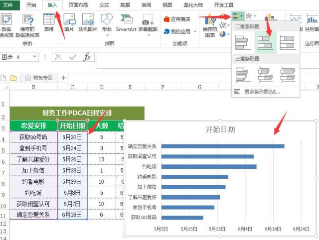 项目管理甘特图