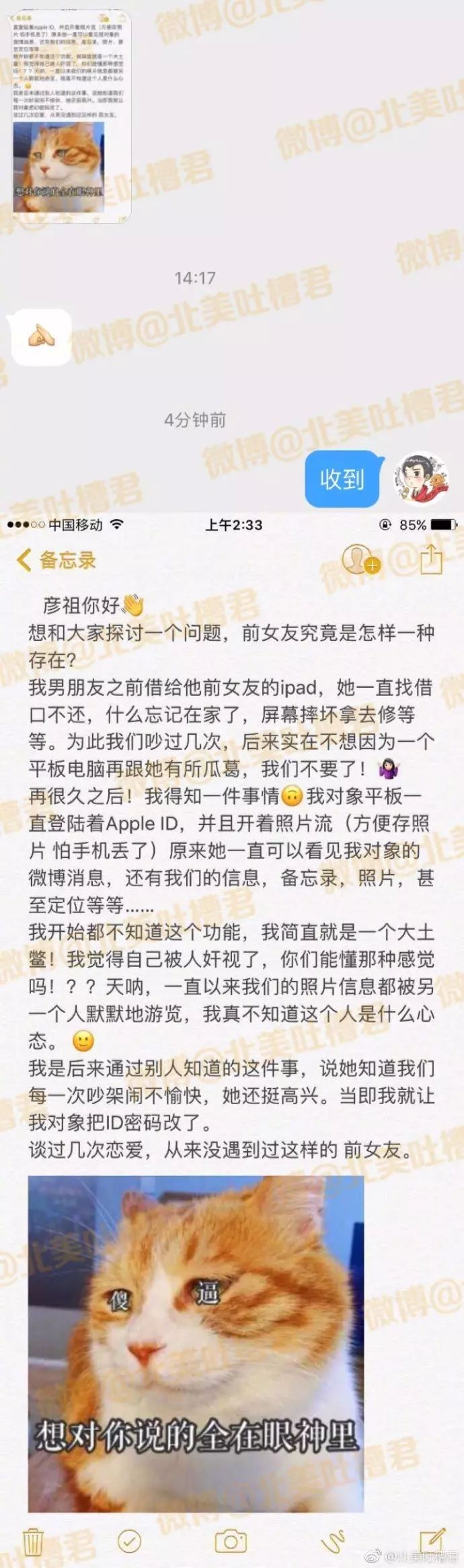 这个小婊砸，不仅霸占了我男友的iPad，还一直用iCloud偷偷...