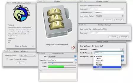 数据加密 Northern Softworks FileWard 1.5.4 MacOSX