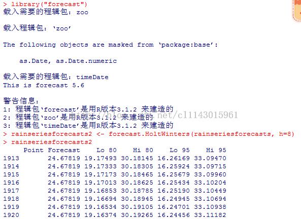 时间序列的R语言实现