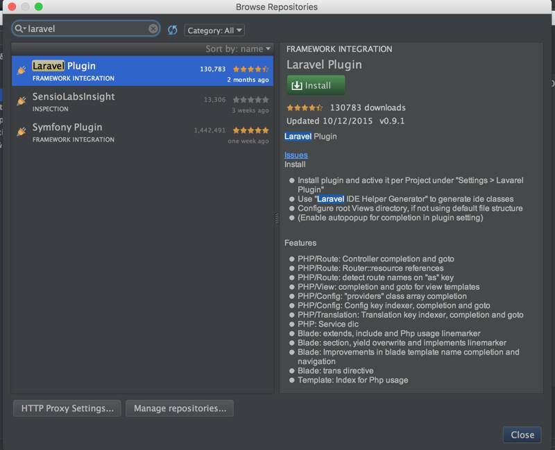 基于 PHPStorm 编辑器的 Laravel 开发