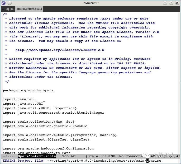 emacs+ensime+sbt打造spark源码阅读环境