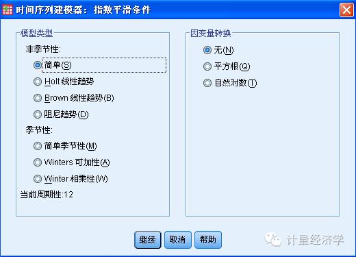 用SPSS做时间序列