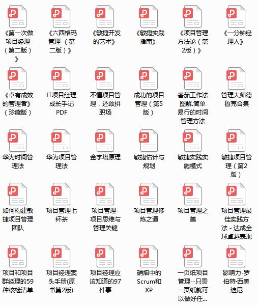 双十二福利：项目管理干货大礼包.zip