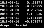 Python之时间序列