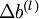 \\textstyle \\Delta b^{(l)}