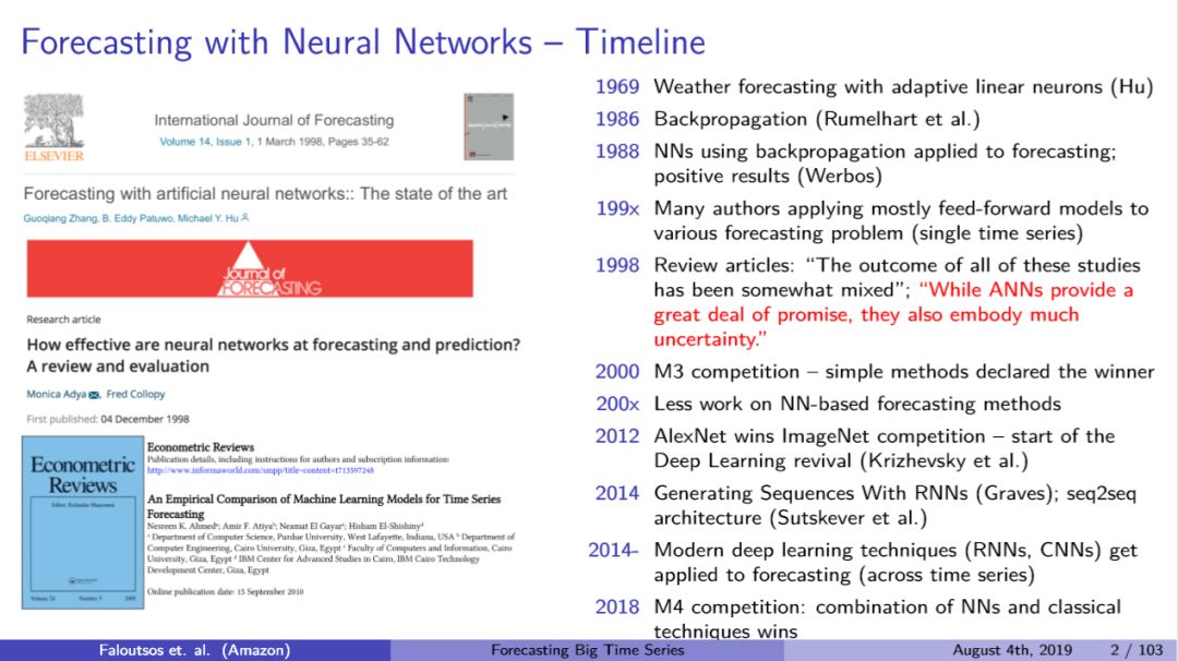 【KDD2019】时间序列预测：理论与实践教程，300多页PPT带你了解领域最新动态