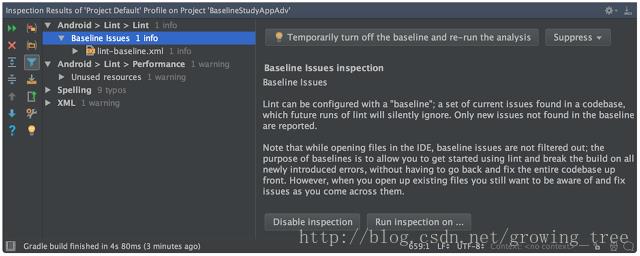 Lint Baseline Support