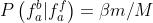 P\\left ( f_{a}^{b}| f_{a}^{f}\\right )= \\beta m/M