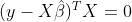 (y-X \\hat{\\beta })^TX=0