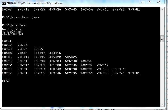 九九乘法表Python+Java
