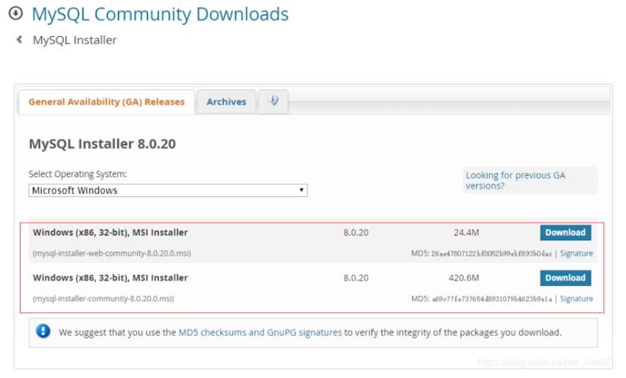 mysql80.20安装教程