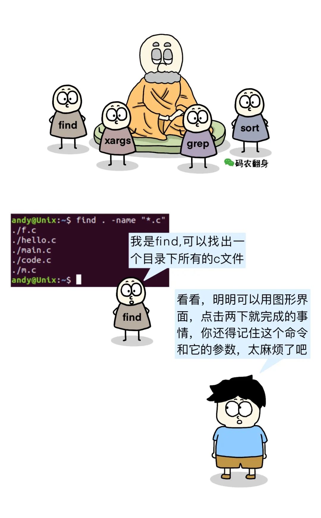 漫画 | Unix/Linux 比 Windows 差远了！