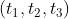 (t_{1},t_{2},t_{3})