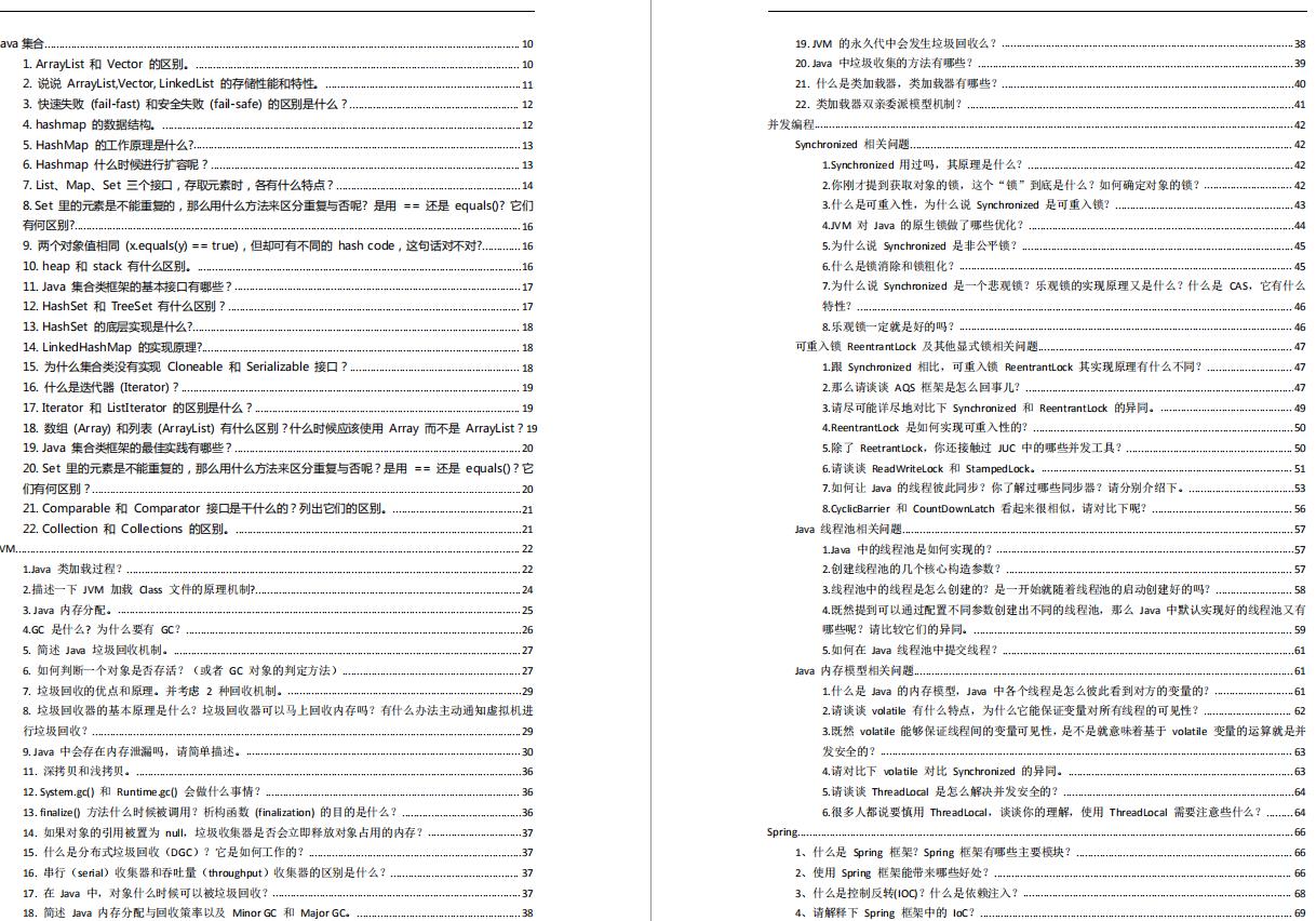 阿里Java岗面试百题：Spring 缓存 JVM 微服务 数据库 RabbitMQ等