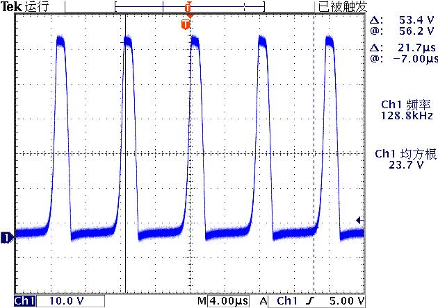 ▲ 图2-4-1-2 电路产生了强烈的振荡