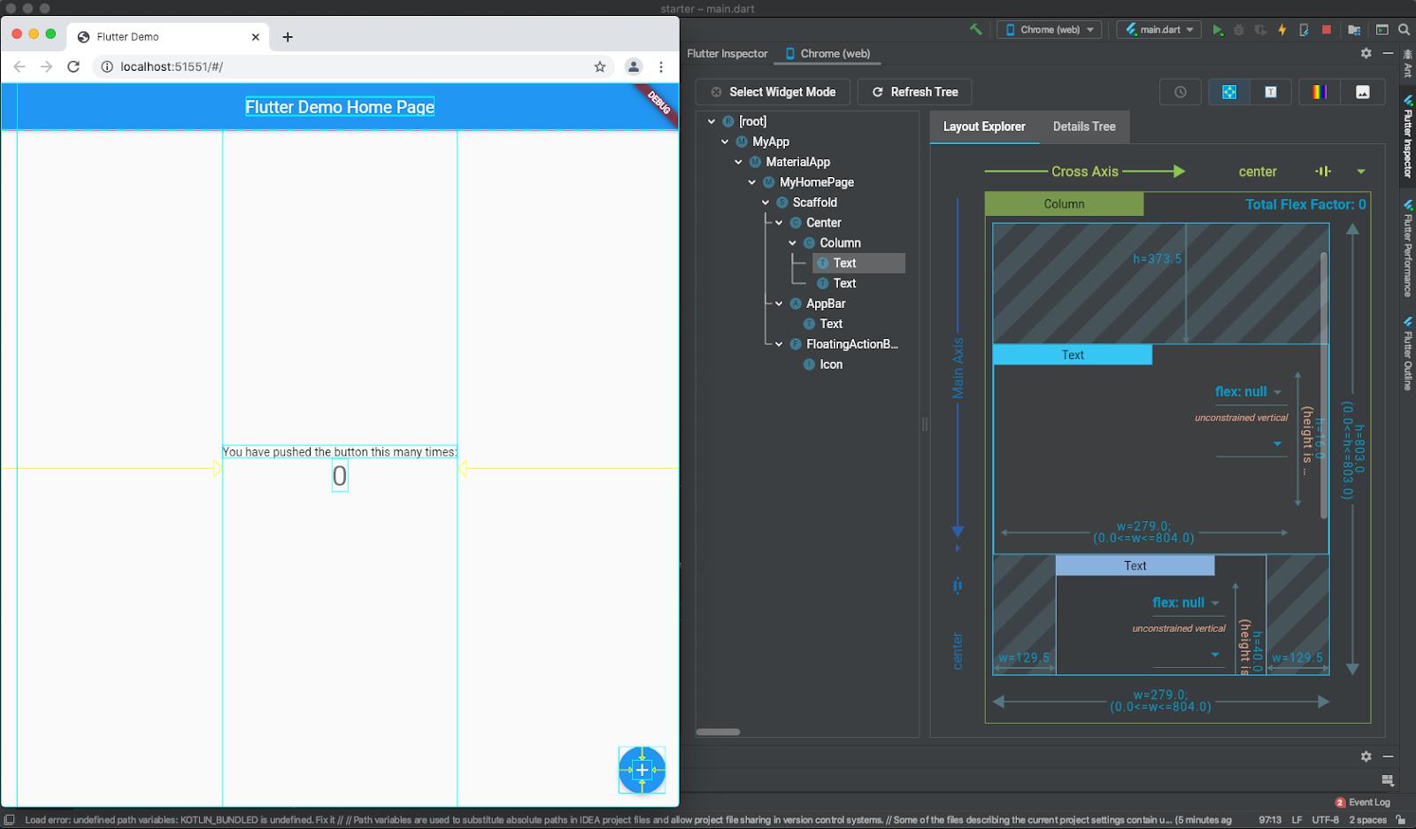 DevTools支持Flutter Web的布局浏览器