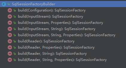 SqlSessionFactoryBuilde类中的方法
