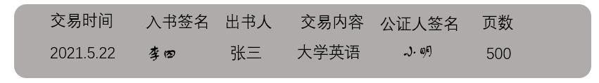 标明价值的交易单