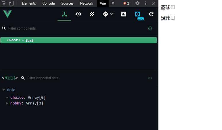 Vue的双向绑定checkbox多选