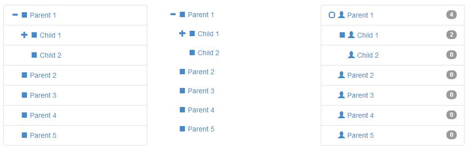 bootstrap列表树示意图