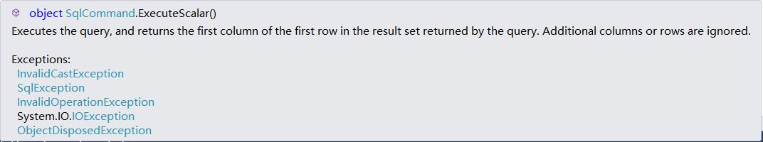 ExecuteScalar
