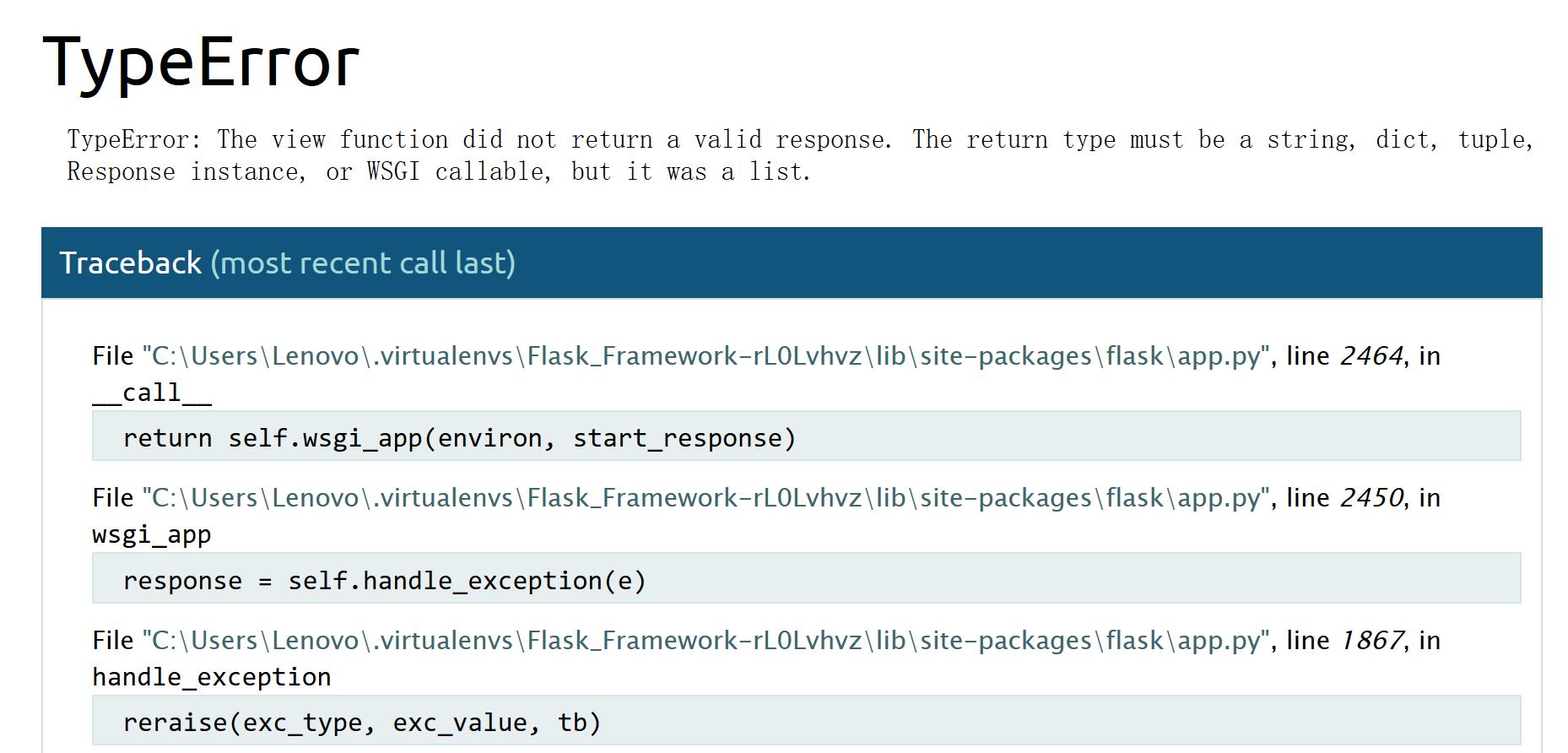 flask response list test