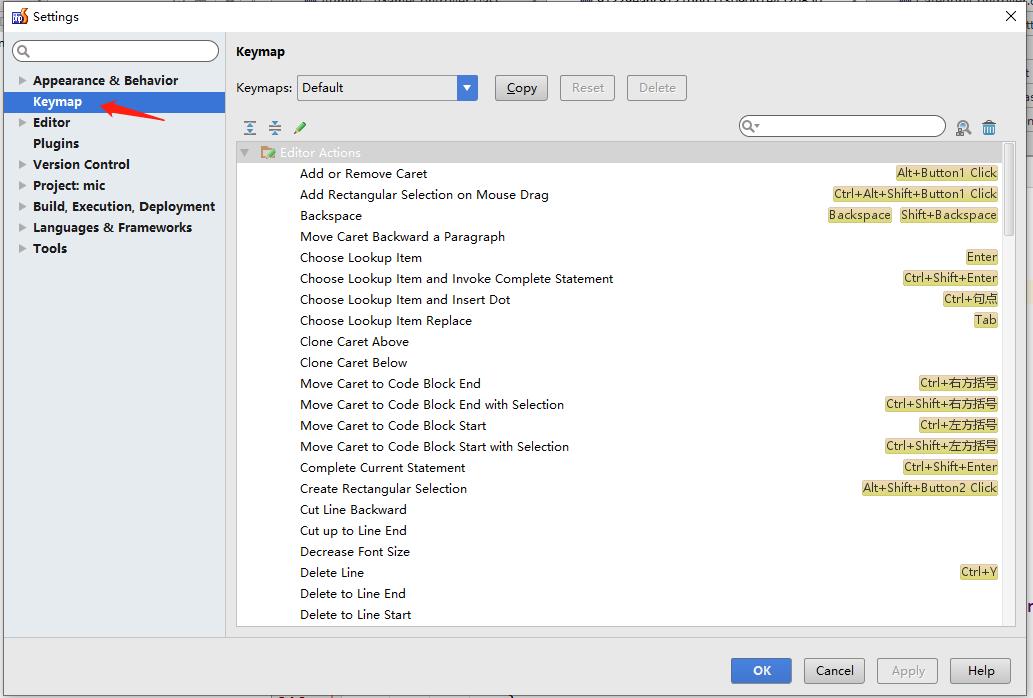 Keymap