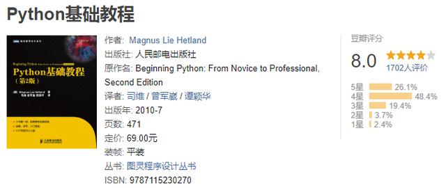 推荐一本适合初学者全面自学python的书（附赠电子书）