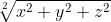 \\sqrt[2]{x^{2}+y^{2}+z^{2}}